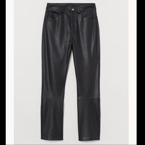 BLACK LEATHER PANTS, H&M size 8